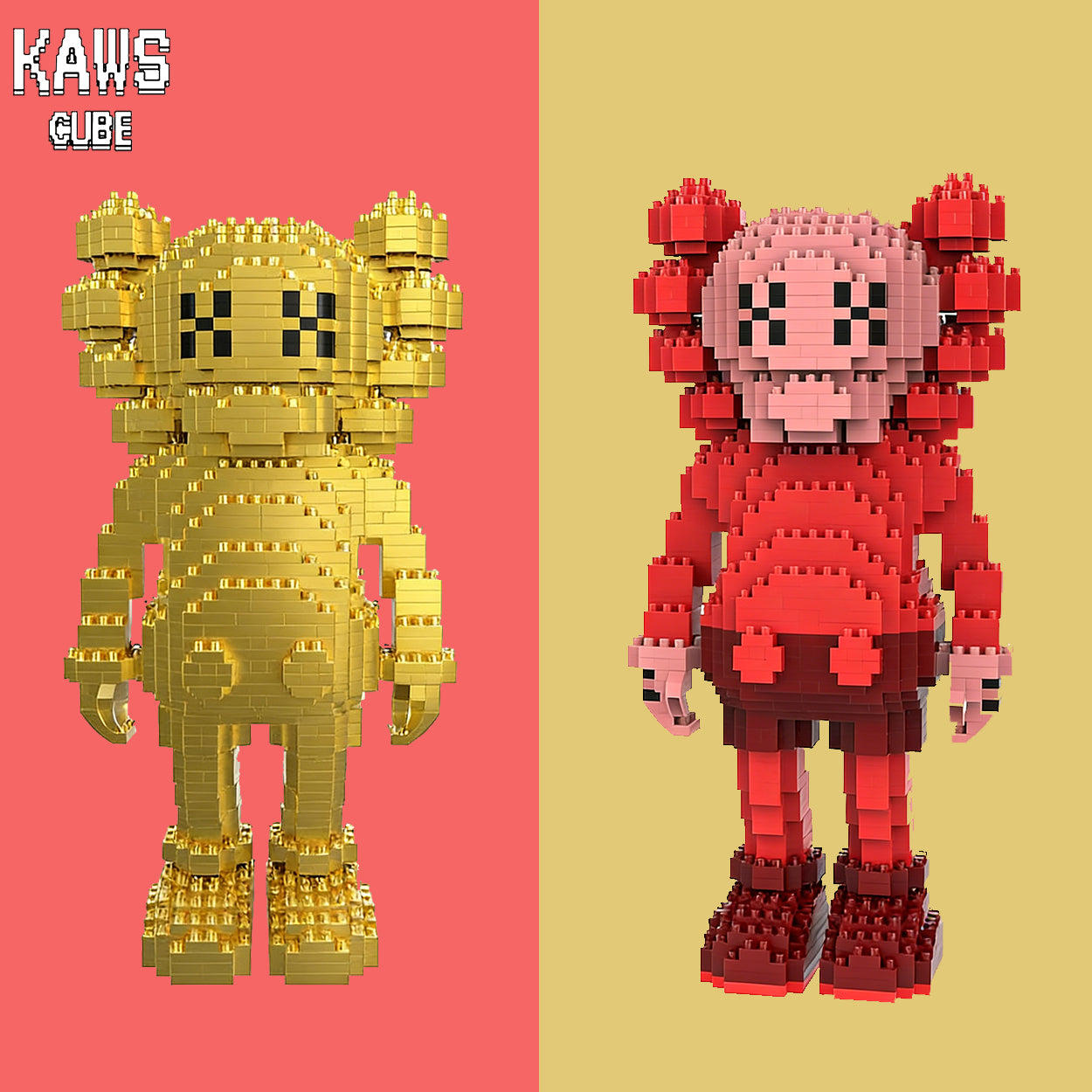 カウズ  KAWS Companion RED： Nanoblock  ナノブロック「220mm」251225-5