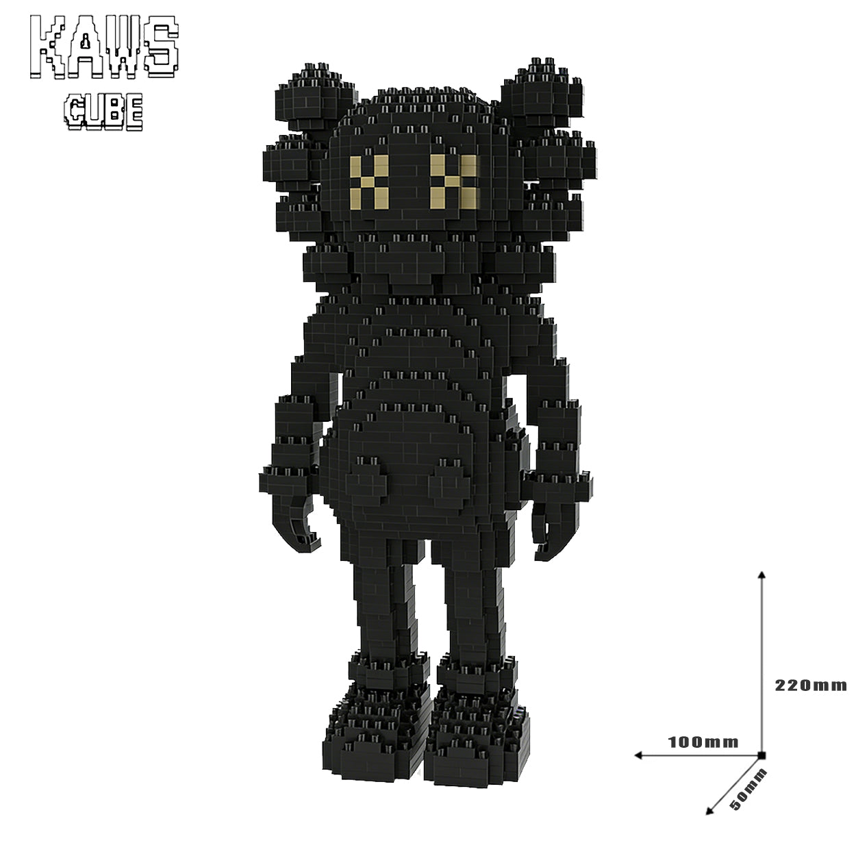 カウズ  KAWS Companion Black： Nanoblock  ナノブロック「220mm」251224-7