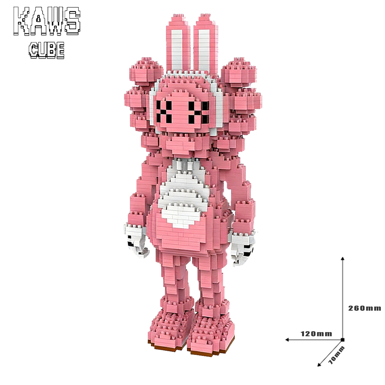 カウズ  KAWS Companion Black： Nanoblock  ナノブロック「220mm」251224-7