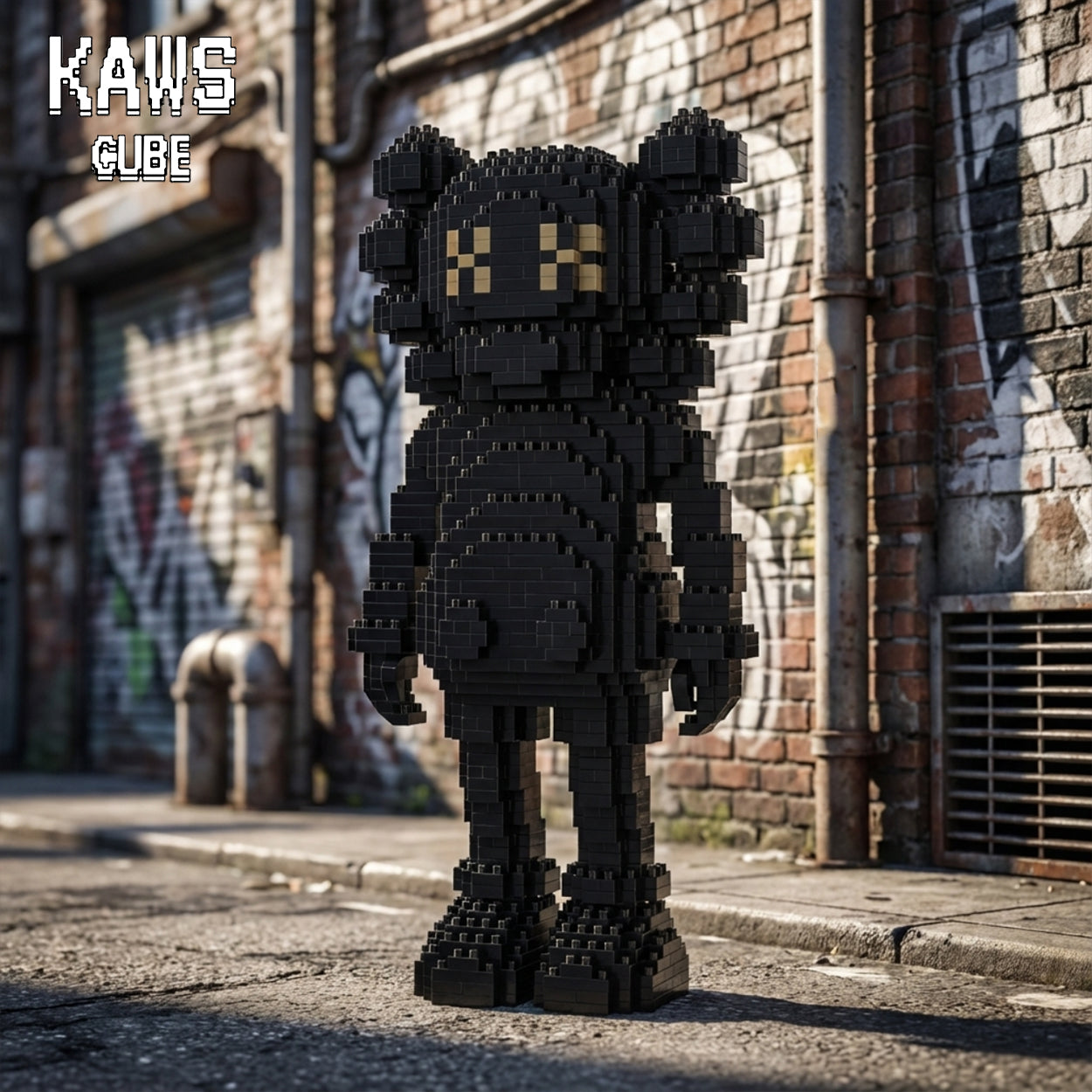 カウズ  KAWS Companion Black： Nanoblock  ナノブロック「220mm」251224-7